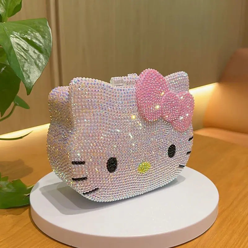 Hello Kitty Bling Jewelry Box with Mirror – Crystal Rhinestone Storage Organizer & Decorative Gift for Girls | Sugarplum Spaces