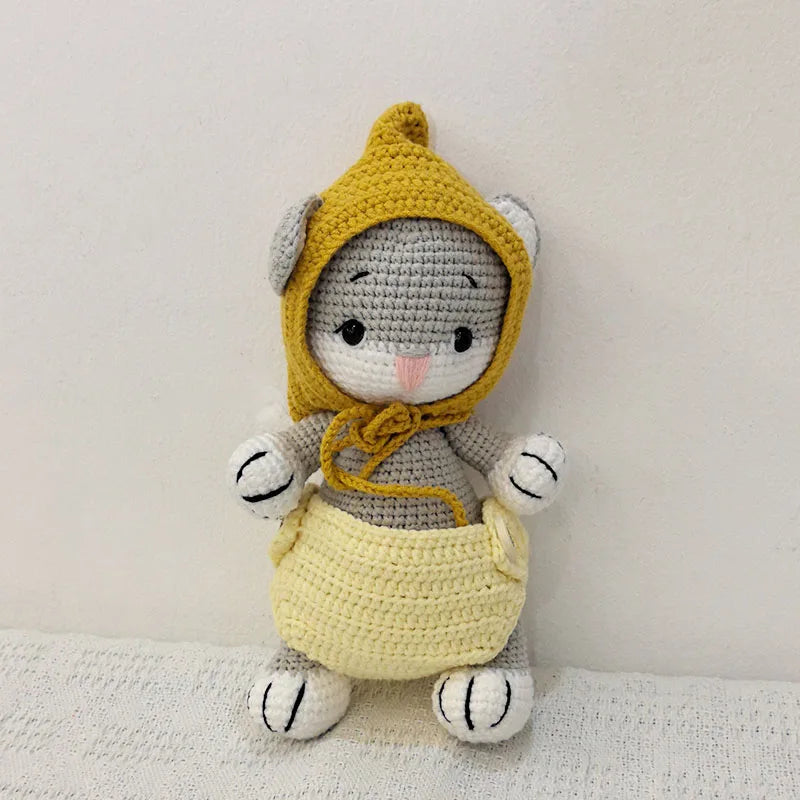 Cuddle Pals Handmade Crochet Animal Plush Dolls – Soft Stuffed Friends in Cute Outfits