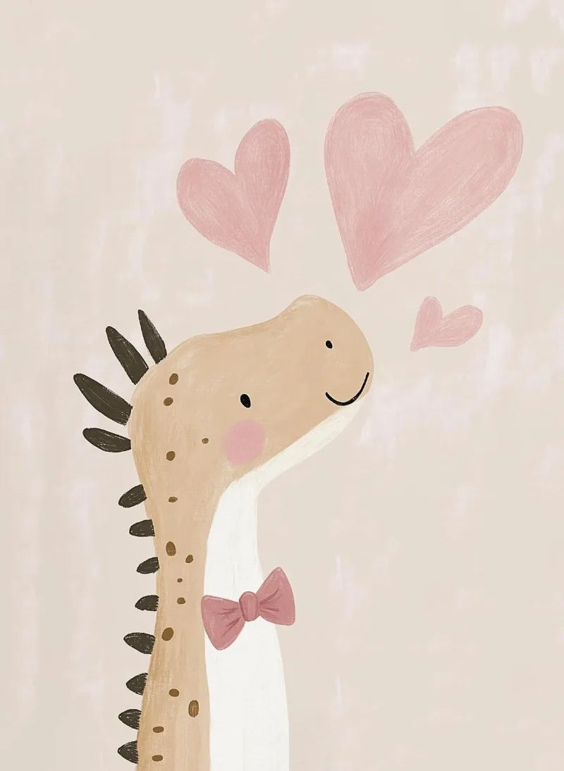 Sugarplum Spaces Nordic Cartoon Animals Canvas Wall Art