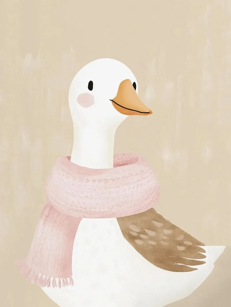 Sugarplum Spaces Nordic Cartoon Animals Canvas Wall Art