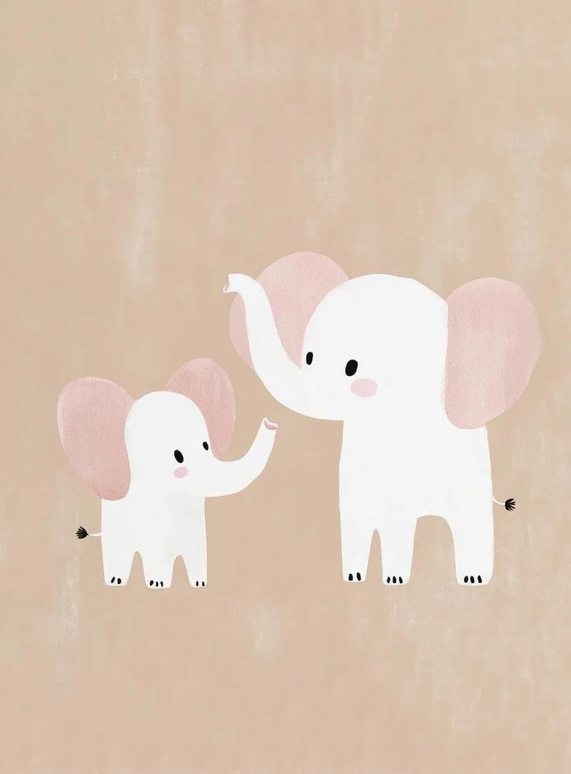 Sugarplum Spaces Nordic Cartoon Animal Canvas Wall Art