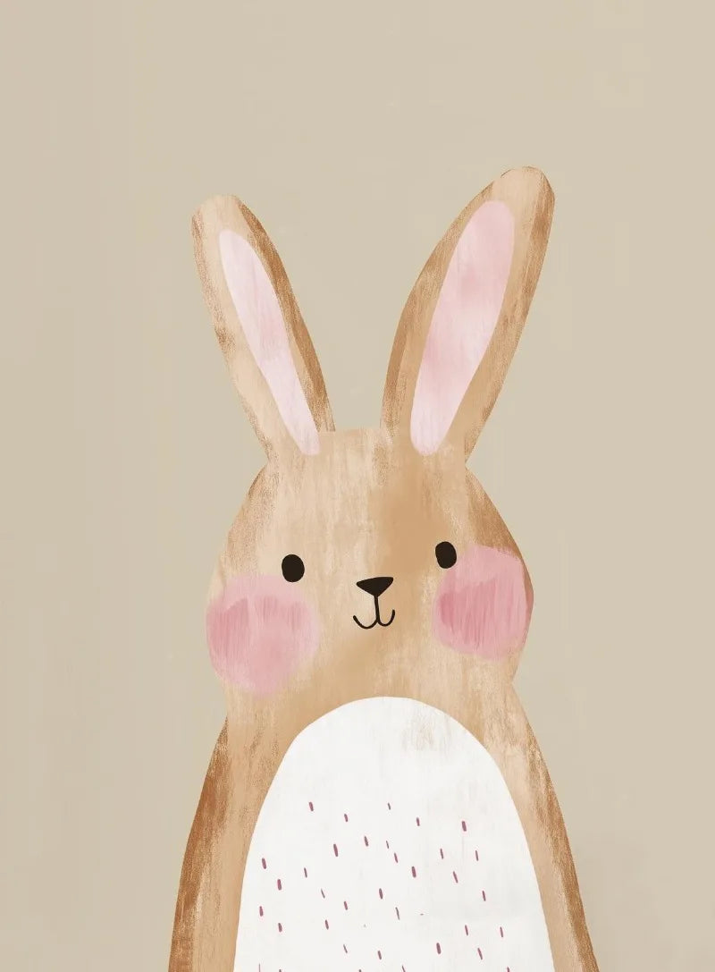 Sugarplum Spaces Nordic Cartoon Animals Canvas Wall Art