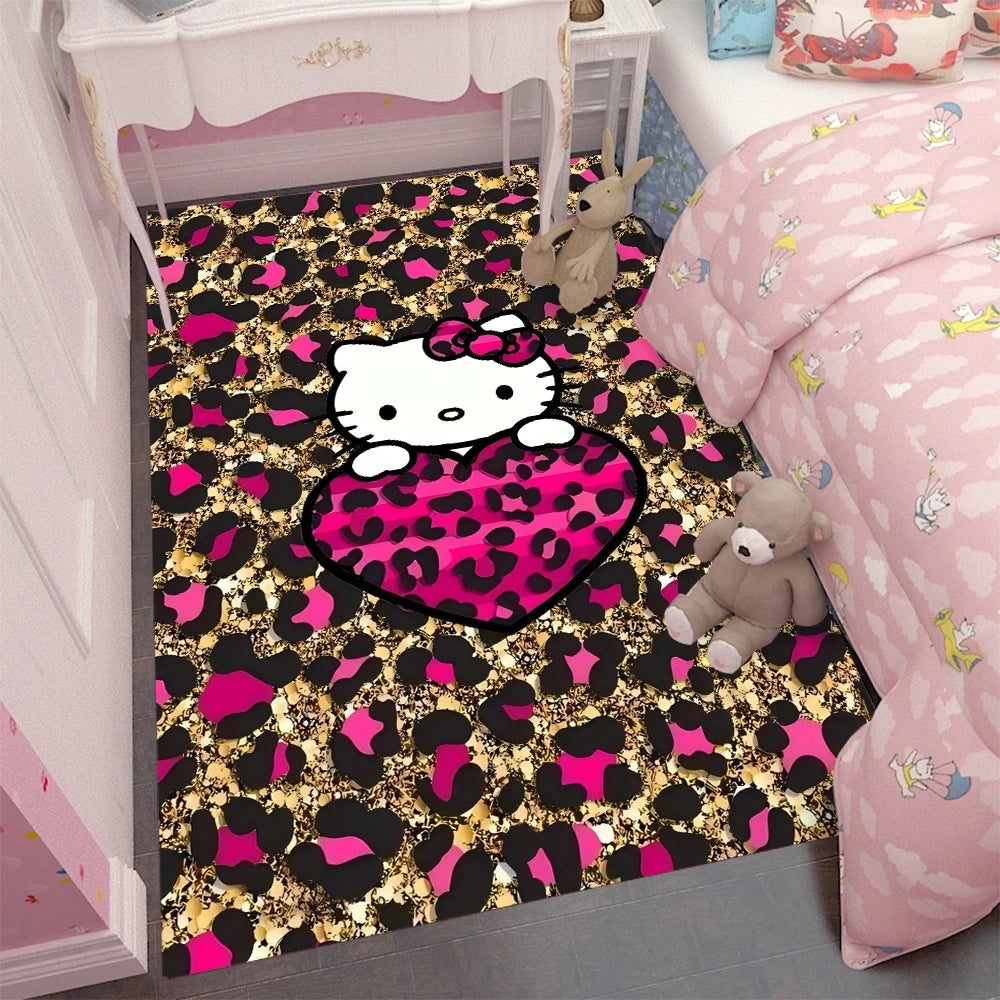 Cozy Hello Kitty Flannel Mat - Perfect for Girl's Room