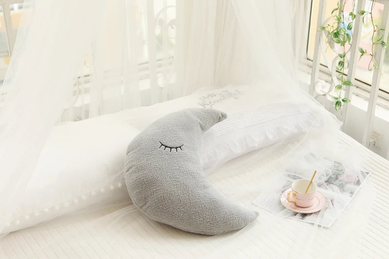 Dreamy Skies Plush Pillow Set – Soft Cloud, Moon, Star & Raindrop Cushions for Kids, Baby Room Decor