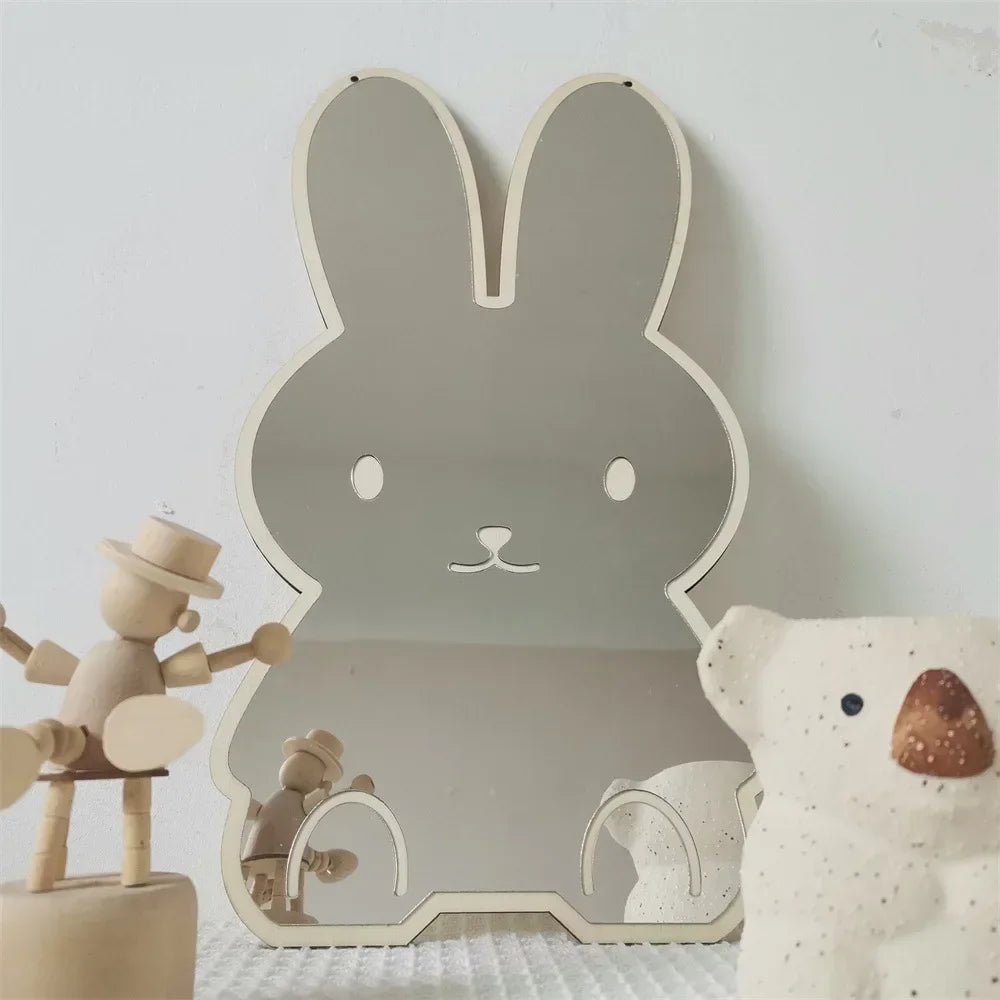 Sugarplum Spaces – Girl’s Bedroom Decorative Bear & Rabbit Acrylic Mirror