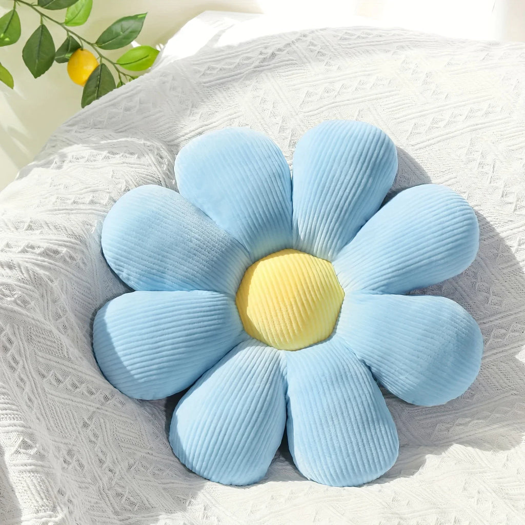 Petal Puff Plush Flower Cushion – Soft Daisy Floor or Seat Pillow