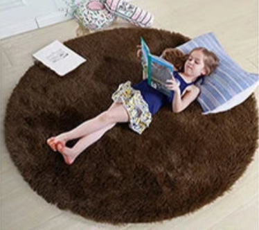 Snuggle Circle Round Rug – Soft Plush Floor Mat for Bedrooms, Living Rooms & Kids’ Play Areas