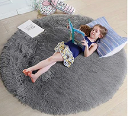 Snuggle Circle Round Rug – Soft Plush Floor Mat for Bedrooms, Living Rooms & Kids’ Play Areas