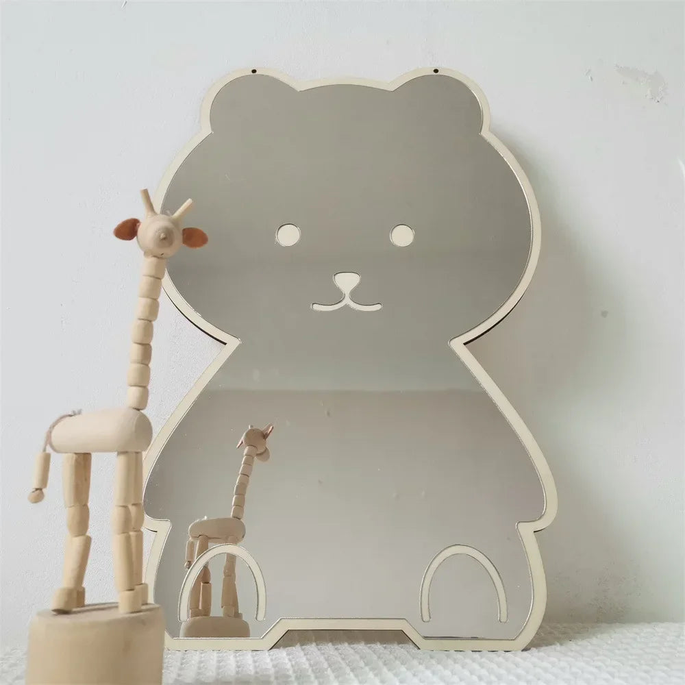 Sugarplum Spaces – Girl’s Bedroom Decorative Bear & Rabbit Acrylic Mirror