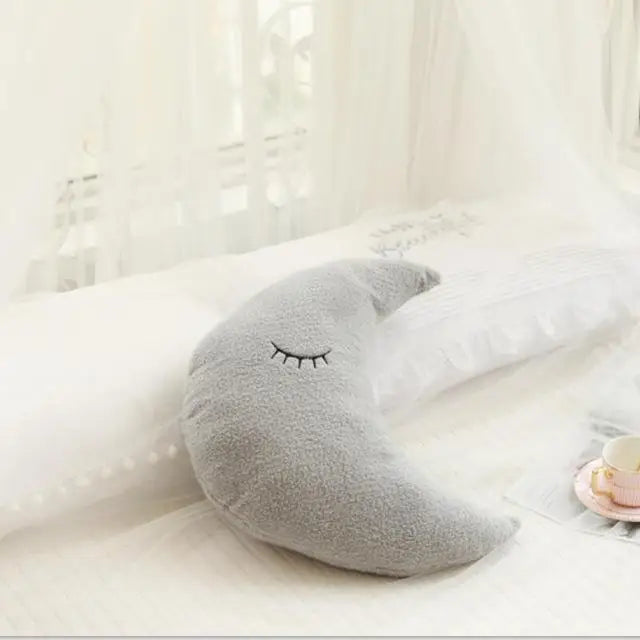 Dreamy Skies Plush Pillow Set – Soft Cloud, Moon, Star & Raindrop Cushions for Kids, Baby Room Decor