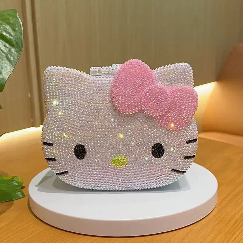 Hello Kitty Bling Jewelry Box with Mirror – Crystal Rhinestone Storage Organizer & Decorative Gift for Girls | Sugarplum Spaces