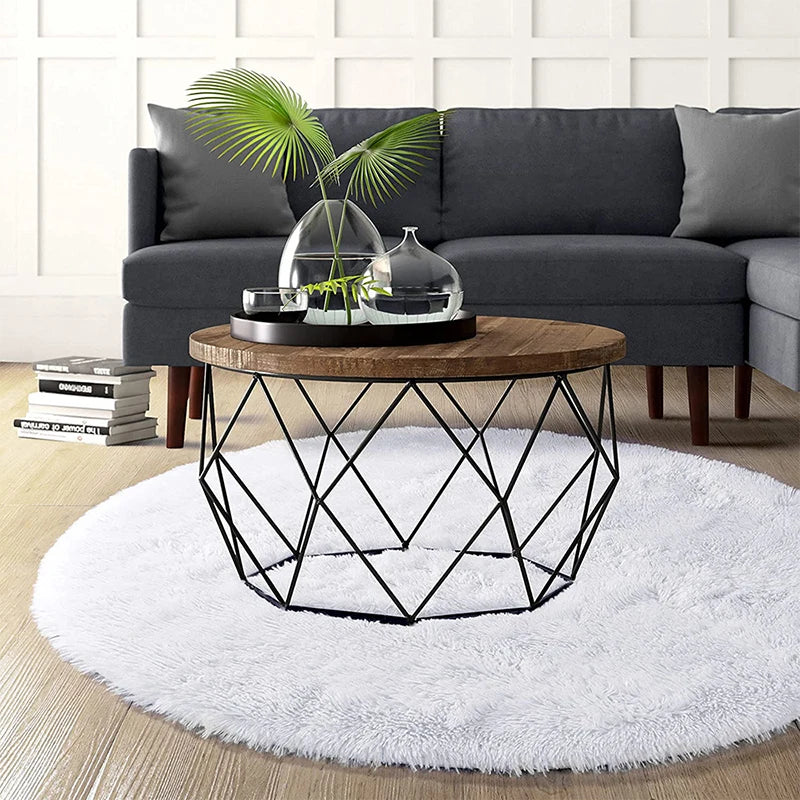 Snuggle Circle Round Rug – Soft Plush Floor Mat for Bedrooms, Living Rooms & Kids’ Play Areas