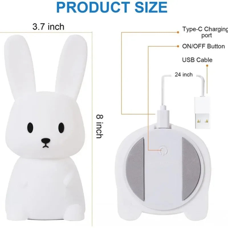 LED Rabbit Night Light – Sugarplum Spaces