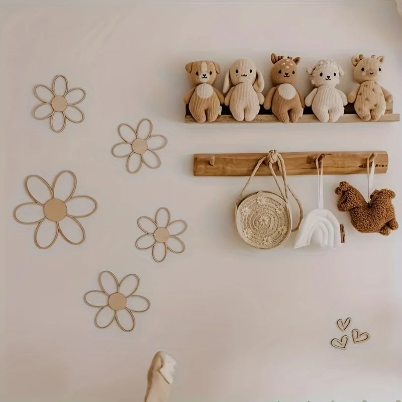 Scandinavian Style Wooden Daisy Wall Décor
