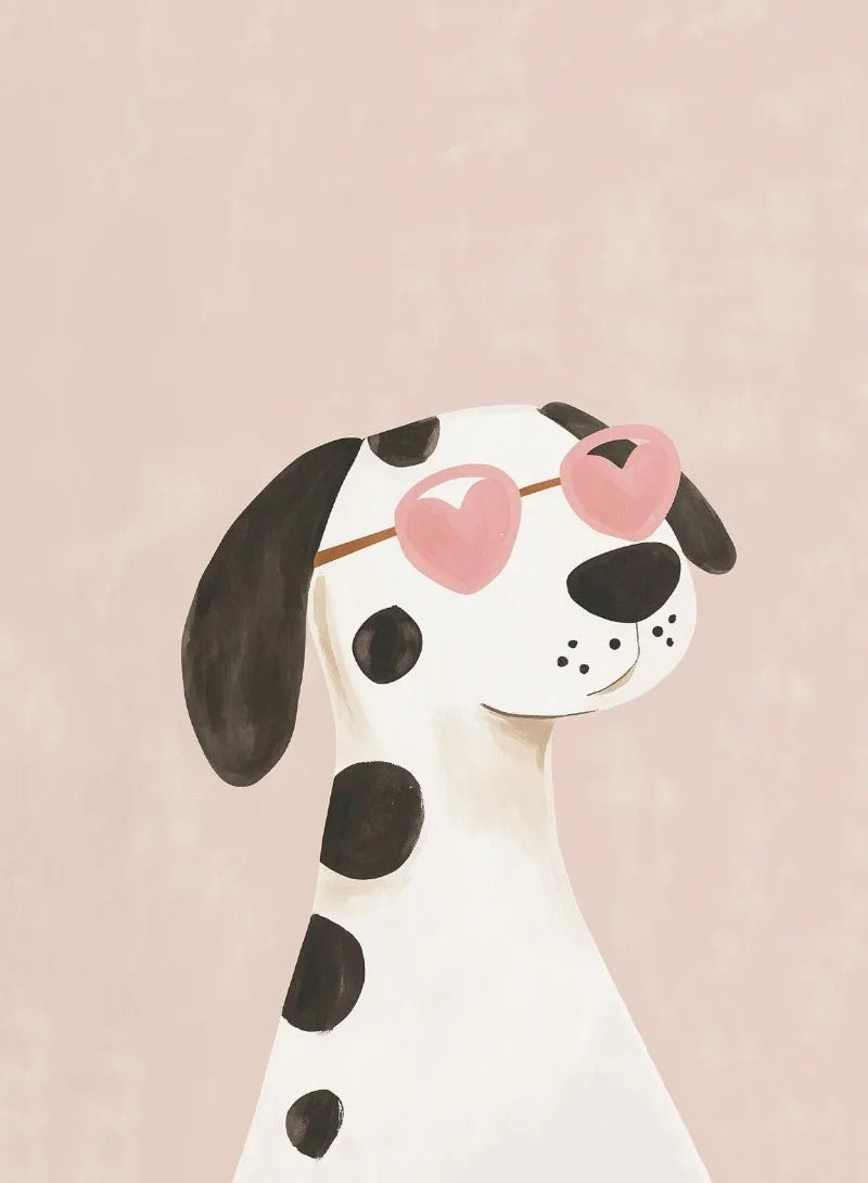 Sugarplum Spaces Nordic Cartoon Animals Canvas Wall Art