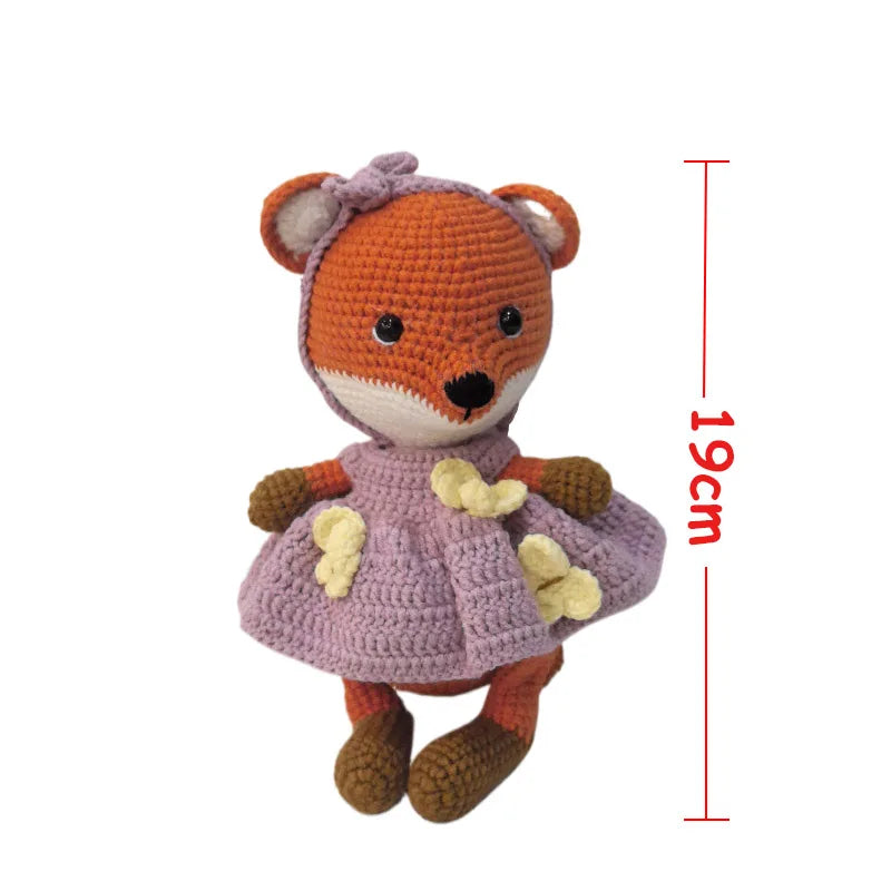 Cuddle Pals Handmade Crochet Animal Plush Dolls – Soft Stuffed Friends in Cute Outfits