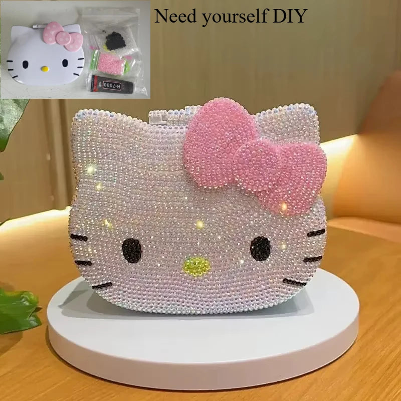 Hello Kitty Bling Jewelry Box with Mirror – Crystal Rhinestone Storage Organizer & Decorative Gift for Girls | Sugarplum Spaces