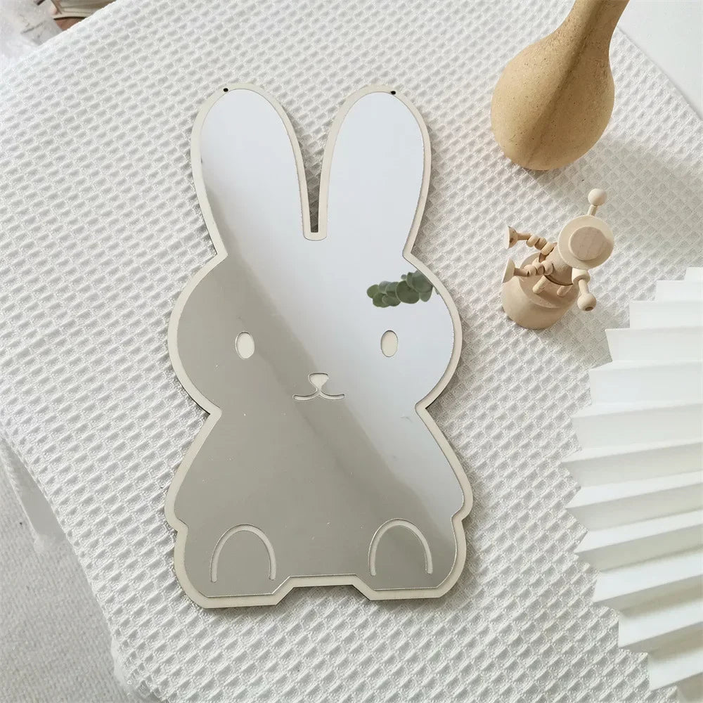 Sugarplum Spaces – Girl’s Bedroom Decorative Bear & Rabbit Acrylic Mirror