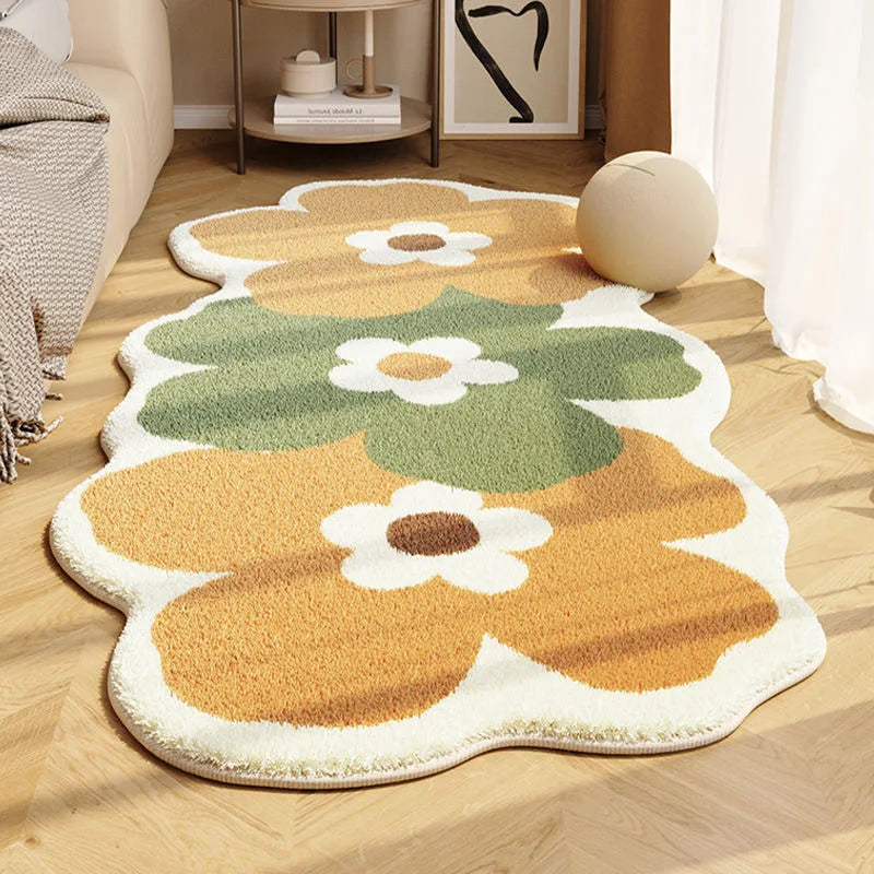 Blossom Trio – Super Absorbent 3-Flower Rug for Girls | Soft, Non-Slip & Machine Washable