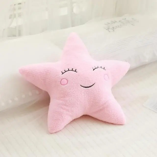 Dreamy Skies Plush Pillow Set – Soft Cloud, Moon, Star & Raindrop Cushions for Kids, Baby Room Decor