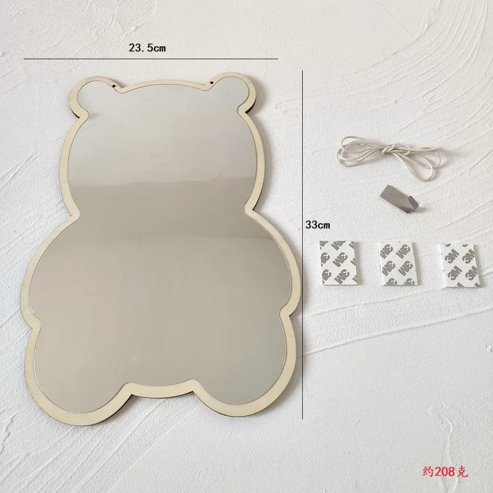 Sugarplum Spaces – Girl’s Bedroom Decorative Bear & Rabbit Acrylic Mirror