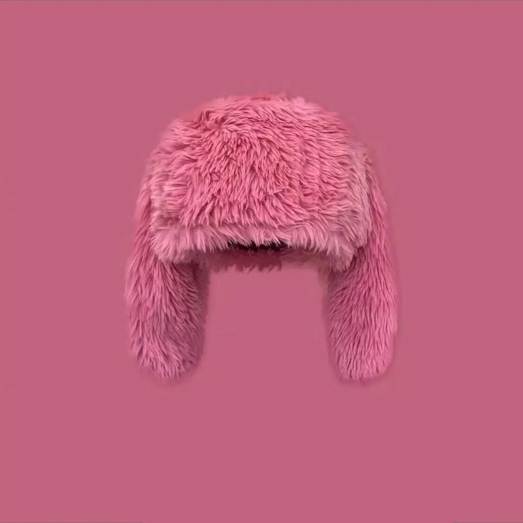 Sweet Rabbit Ears Plush Winter Bonnet for Kids – Cozy & Stylish Hat