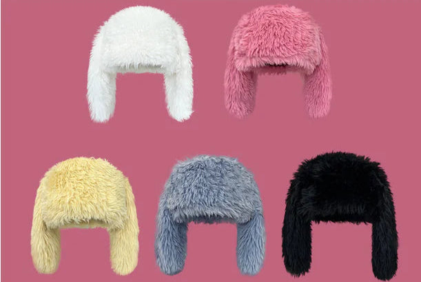 Sweet Rabbit Ears Plush Winter Bonnet for Kids – Cozy & Stylish Hat