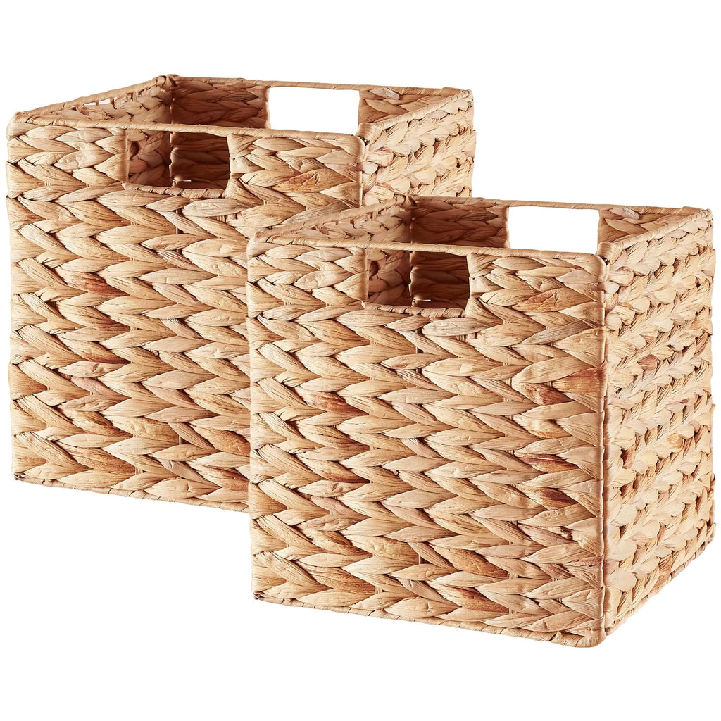 Sugarplum Spaces™ Hand-Woven Water Hyacinth Storage Basket Set – 2 Pack